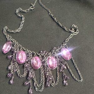 Elegant Purple Statement Necklace